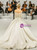 White Ball Gown Satin Off The Shoulder Long Sleeve Wedding Dress
