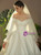 Ivory White Ball Gown Satin Off The Shoulder Long Sleeve Wedding Dress