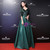 In Stock:Ship in 48 Hours Green Satin Sequins V-neck Half Sleeve Prom Dress