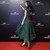 In Stock:Ship in 48 Hours Green Hi Lo Tulle V-neck Cap Sleeve Prom Dress