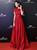In Stock:Ship in 48 Hours Red Satin Cap Sleeve Prom Dress With Beading