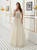 Light Champagne Tulle Backless Long Prom Dress With Beading Crystal