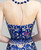 Blue Mermaid Sequins Scoop Backless Long Prom Dress