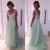Mint Green Prom Dress Ball Gown Prom Dress Princess Prom Gown Beaded Prom Dresses