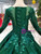 Champagne Ball Gown Tulle Lace Appliques Long Sleeve Wedding Dress With Train