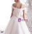 Marvelous Light Champagne Tulle Appliques Off The Shoulder Wedding Dress With Beading