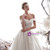 Ball Gown Champagne Tulle Lace Apliques Wedding Princess Dress