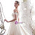 Ball Gown Light Champagne Tulle Appliques Off The Shoulder Wedding Dress