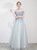 In Stock:Ship in 48 Hours Blue Tulle Appliques Prom Dress