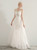 In Stock:Ship in 48 Hours White Tulle Lace Appliques Spaghetti Straps Prom Dress