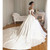 Elegant Satin Ball Gown Off the Shoulder Court Train Wedding Dresses