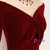 In Stock:Ship in 48 Hours Burgundy Velvet Off the Shoulder 3/4 Sleeve Prom Dress