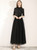 In Stock:Ship in 48 Hours Black Tulle Sequins Half Sleeve Long Prom Dress