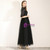 In Stock:Ship in 48 Hours Black Tulle Sequins Half Sleeve Long Prom Dress