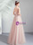 In Stock:Ship in 48 Hours Pink Tulle Appliques Backless Prom Dress