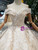 Tulle Sequins Off The Shoulder Appliques Champagne Wedding Dress