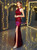 In Stock:Ship in 48 Hours Burgundy Sequins Halter Backless Prom Dress