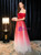 In Stock:Ship in 48 Hours Red Tulle Off the Shoulder Prom Dress