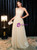 In Stock:Ship in 48 Hours Champagne Tulle Tassel Strapless Prom Dress