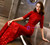In Stock:Ship in 48 Hours Red Mermaid Short Sleeve High Neck Prom Dress