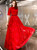 In Stock:Ship in 48 Hours Red Lace Short Sleeve Long Prom Dress