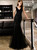 In Stock:Ship in 48 Hours Black Mermaid Sequins V-neck Prom Dress