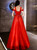 In Stock:Ship in 48 Hours Red Tulle Sequins Prom Dress With Sash