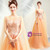 In Stock:Ship in 48 Hours Yellow Tulle Scoop Appliques Long Prom Dress