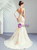 In Stock:Ship in 48 Hours Champagne Mermaid Tulle V-neck Backless Wedding Dress