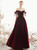 A-Line Burgundy Velvet Off the Shoulder Pleast Long Prom Dress