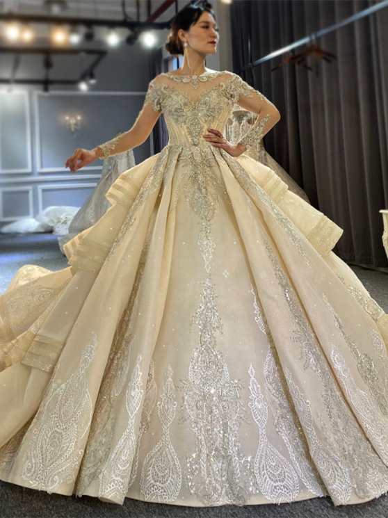 Sleeveless Maxi Satin Regular Wedding Dress bnc8023