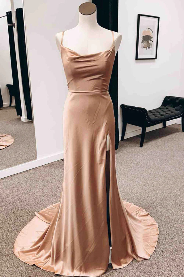 Weitese Dress Mermaid Spaghetti Straps Lace Backless Burgundy Prom Dress