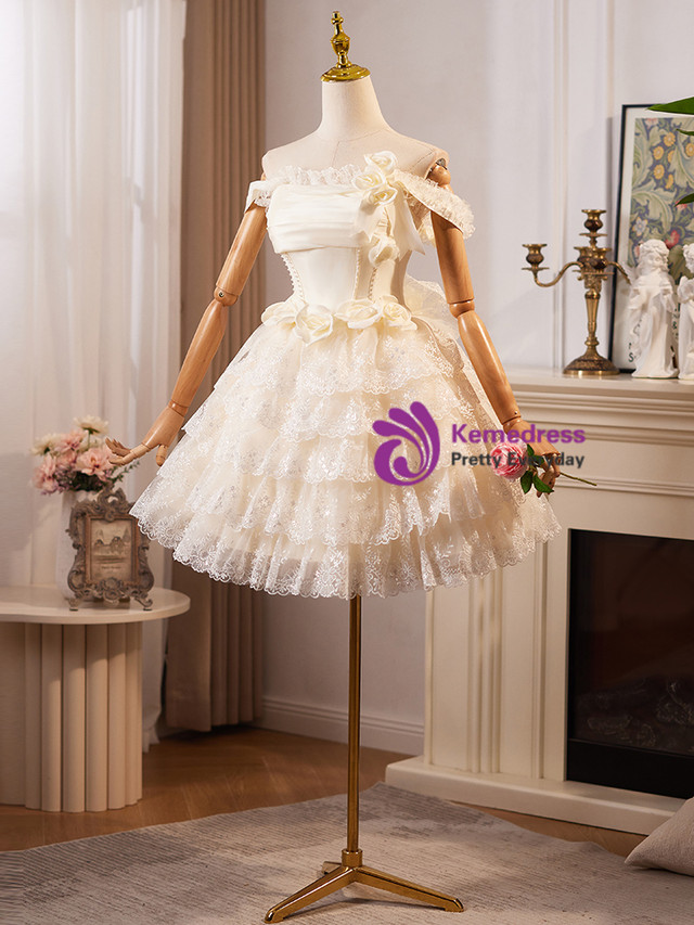 Bling Champagne Sheath Homecoming Dress