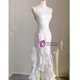 Vintage Sheath Halter Satin White Backless Wedding Dresses C1599