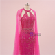 Mermaid Halter Sequins Red Tulle Prom Dress LBQ3796 main image 1