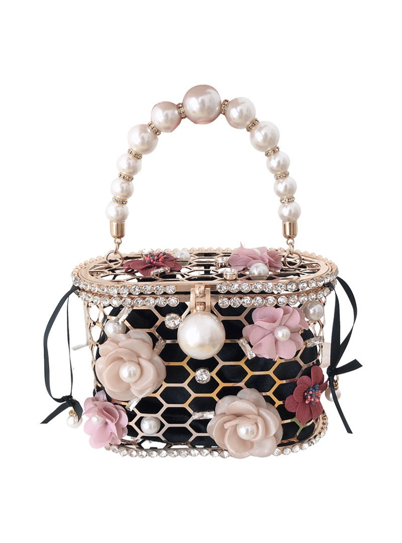 Chic Crystal Embellished Large Tiger Evening Clutch