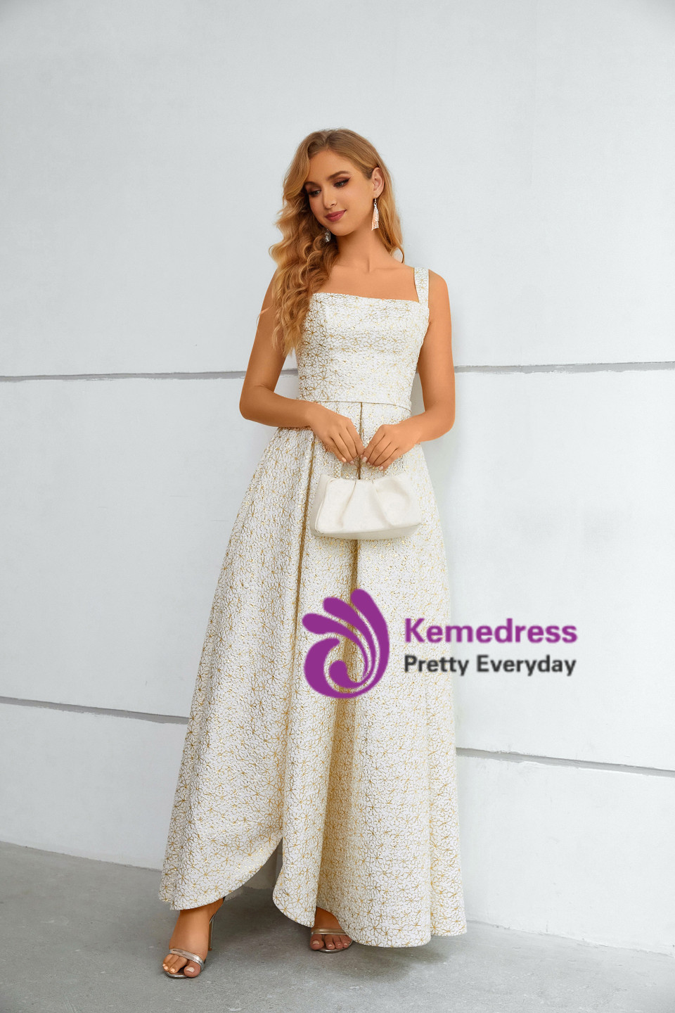 Glamorous Spaghetti-Straps Side Split A-Line Prom Dresses main image 1