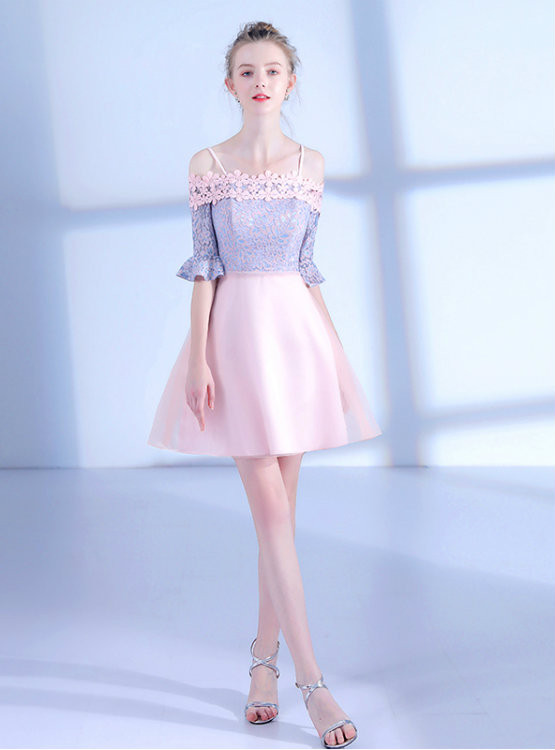 Trendy Short Little White Junior Homecoming Dress JTSH104 main image 1