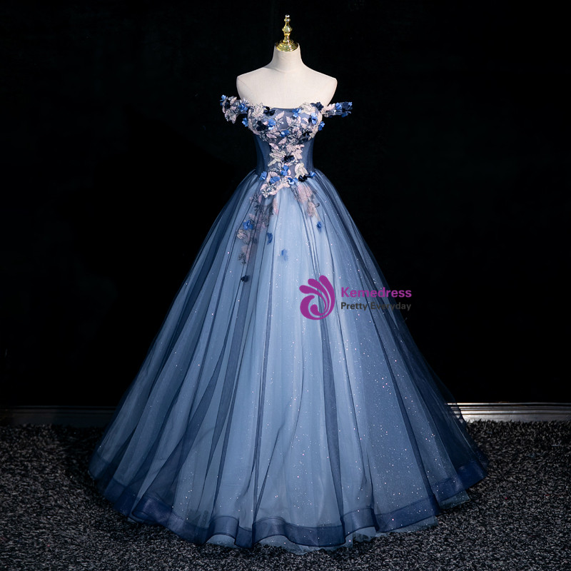 Off the Shoulder Appliqued Ball Gown Blush Quinceanera Dress main image 0