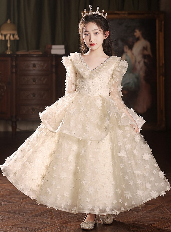 Girls' Girl Party Color 3D Solid Dress Flower main image 0