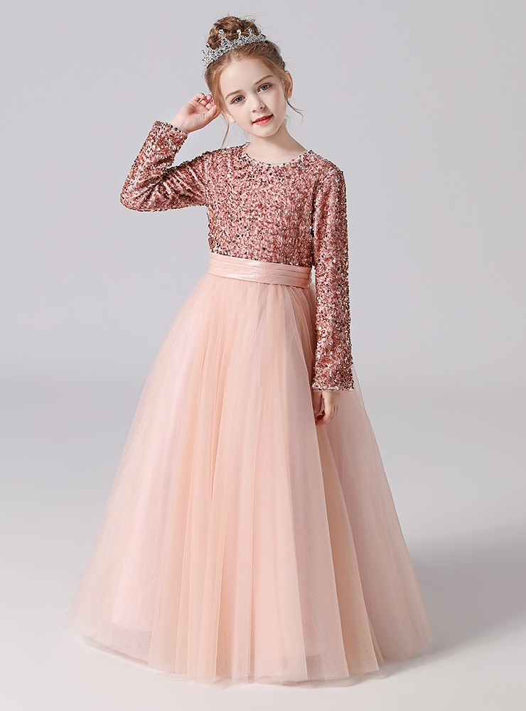 Signeic Long Wrap Dress Light Pink Flower Print
