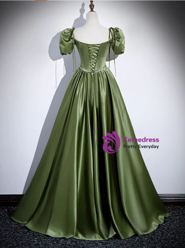 Vintage Green Spaghetti Straps Satin Sequin Short Homecoming Dress Sexy Cocktail Dress cc3335