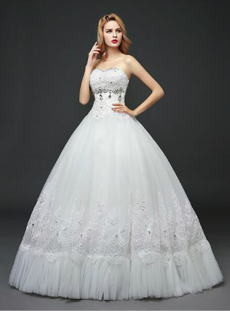 Black & White Sweetheart Velvet Tulle Wedding Dress