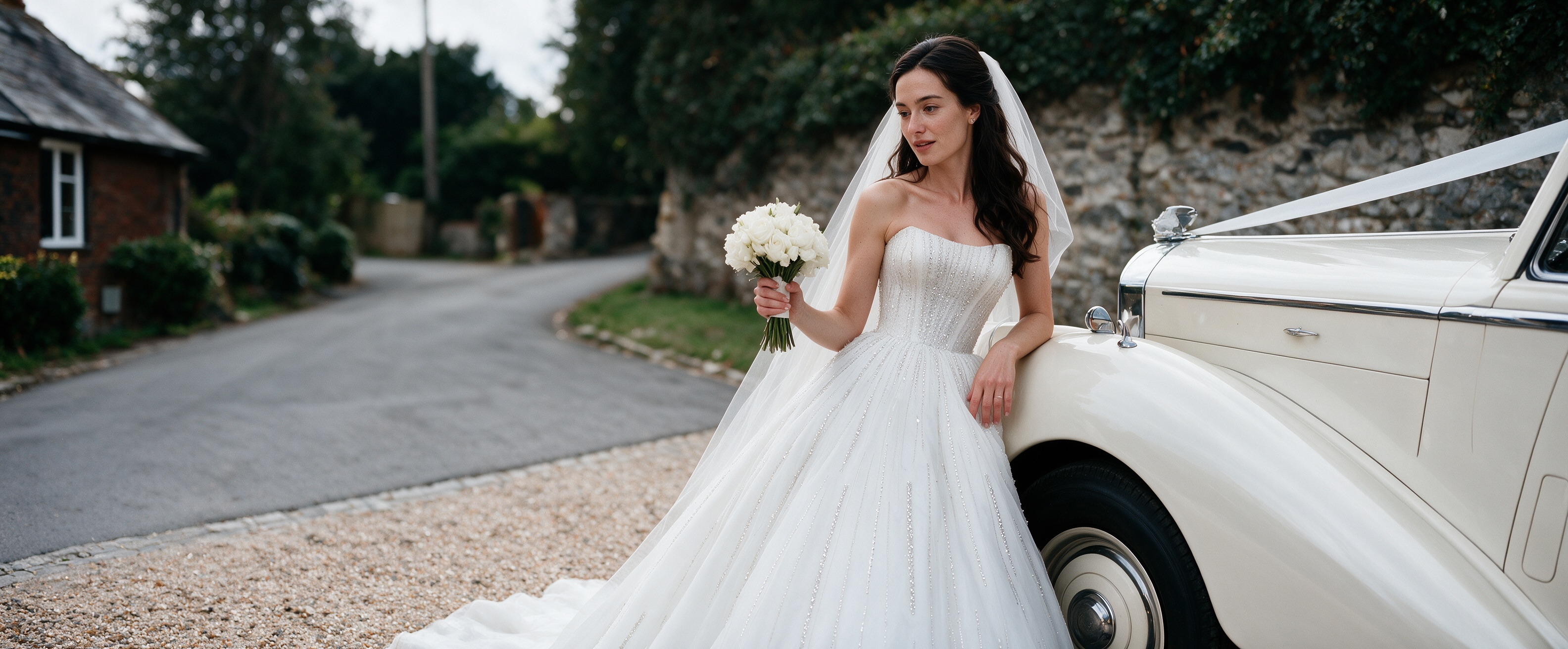 ball gown tulle wedding dress