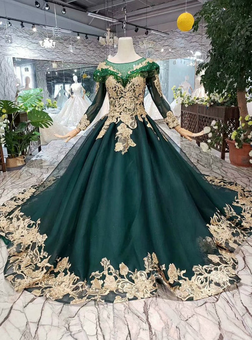 green bird print dress Cold Shoulder Dark Green Wedding Guest Dress main image 0