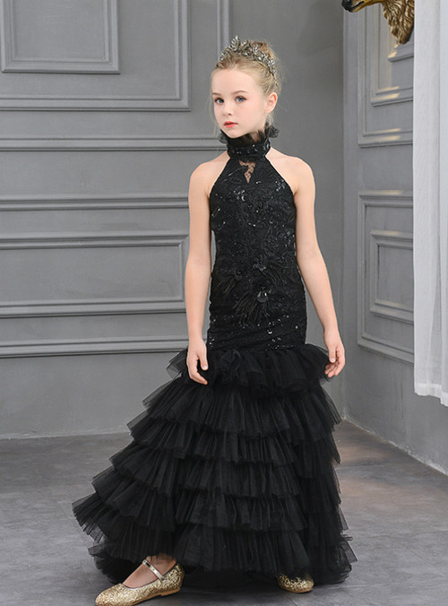 Halter Flower Girl Dress GACH190 main image 1