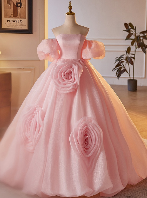 [Mud Pie] Pink Blossom Gown - 0-3M main image 0