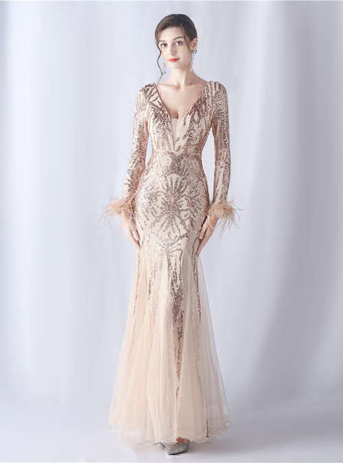 Glamorous Feather Adorned Off-the-Shoulder Party Dress Fuchsia