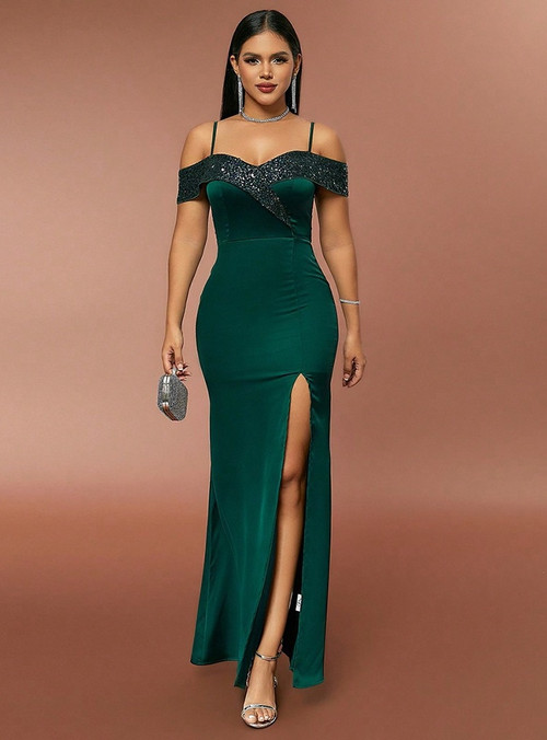 Suspender formal dress  Tassel Slim-fit Party Banquet Engagement Dress