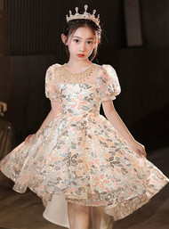 In Stock:Ship in 48 Hours Sequins Hi Lo Flower Girl Dress